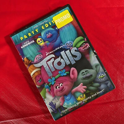NEW Trolls Party Edition Anna Kendrick DreamWorks DVD & Digital PROMO Edition - Image 1 of 2