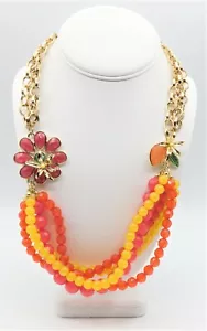 ND New Directions "Tropical Garden" Floral Strass Multi Strang Perlenkette - Bild 1 von 6