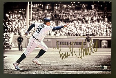 Foto autografada assinada por Miguel Cabrera 12x18 Detroit Tigers Beckett - Imagem 1 de 3