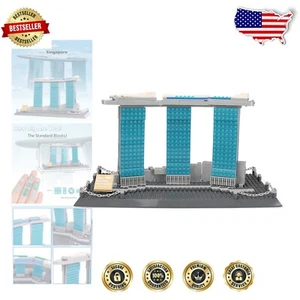 Juego de arquitectura Marina Bay Sands no tóxico - 881 piezas construcción creativa diversión - Imagen 1 de 8
