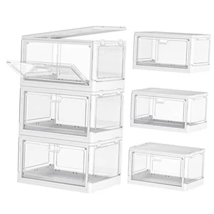 Clear Storage Bin with Lid 3 Pack 【Stackable & Sturdy】 Plastic 3 Tier-3Lids - Picture 1 of 7