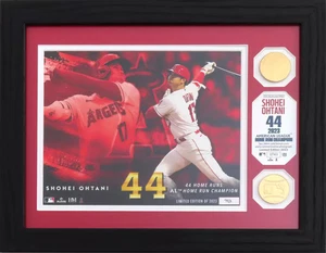 Shohei Ohtani #17 Los Angeles Angels 2023 AL HR King Photo Frame Display Used - Picture 1 of 1