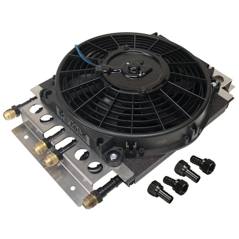 Derale 4 & 4 Pass Copper Aluminum Dual Circuit Electra-Cool Remote Fluid Cooler Foto 1 de 4