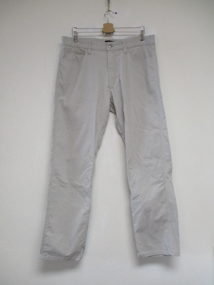 Lucky Brand Chino Pants Mens 36 Gray Solid Stretch Straight Leg 36x32 - Image 1 of 4