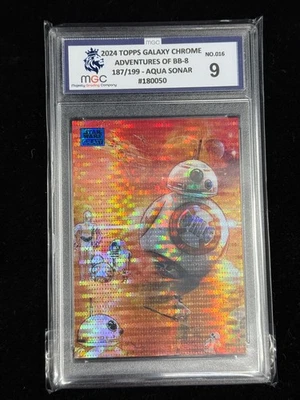 Adventures of BB-8 Aqua Sonar 187/199 Topps Star Wars Chrome #16 2024 MGC 9 - Image 1 of 4