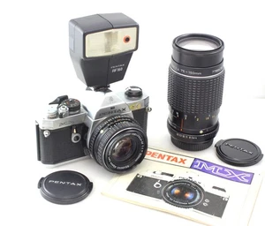 Pentax MX 35mm Film Camera + two SMC Pentax Lenses and a Flash - Picture 1 of 6