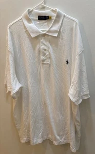 Polo Ralph Lauren Hemd Herren 2XB /2TG Weiß Kurzarm Blau Pony - Bild 1 von 8