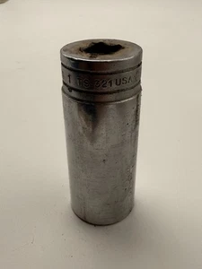 Snap on Tools USA 1/2" Drive 1" SAE Deep 6 Point Chrome Socket TS321 - Picture 1 of 5