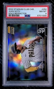 Juan Soto - 2022 Topps Stadium Club Chrome #250 Gold Refractor #26/50 - PSA 8 - Bild 1 von 3