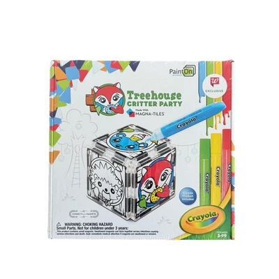Treehouse Critter Party Made With Magna-Tiles PaintOn Ages 3-99 Crayola READ - Image 1 of 4