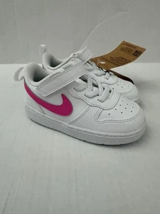 Nike Court Borough Low Recraft TD White Laser Fuchsia Toddler Infant - Picture 1 of 8