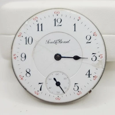 *复古* 1913 South Bend 怀表机芯 - 212 16S 17J 794136 — 第 1/4 张图片