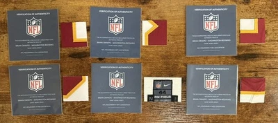 Lot of 6 Brian Orakpo Washington Redskins Game Used Worn Jersey Patches NFL - Image 1 of 3
