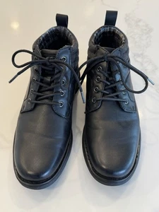 Bruno Marc Herren Grand High Schuhe schwarz Schnürschuhe High Top Leder Größe 6,5 - gebraucht, in einwandfreiem Zustand - Bild 1 von 9