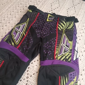 Fly Racing Pants Boys 22 Multicolor F16 Motocross Motorcycle Dirtbike Padded - Picture 1 of 11