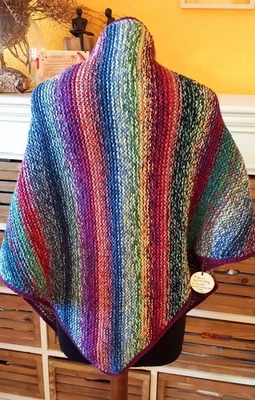 Tolle Stola Schal Merino Wolle Rot Tuch Tranquillo Handarbeit Hess Boden Bunt - Bild 1 von 4