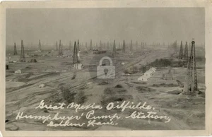 Mexia TX Oil Fields Golden Lane Humphrey Pump Station RPPC Photo Postcard COPY - Picture 1 of 2