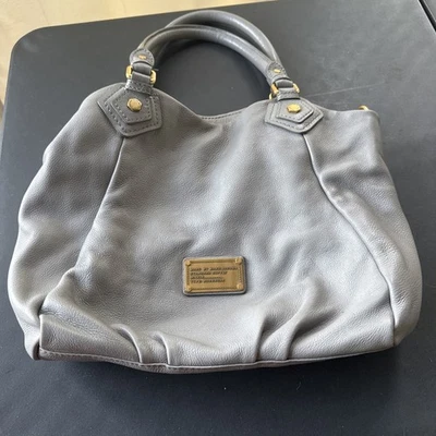 Vintage Marc By Marc Jacobs Q Fran Large Grey Pebbled Leather Shoulder Tote Bag - Image 1 of 4