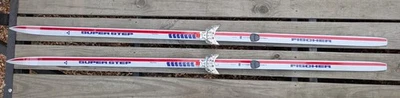 FISCHER SUPER STEP 200cm WAXLESS XC SKIS w/ 3 pin bindings - Image 1 of 4