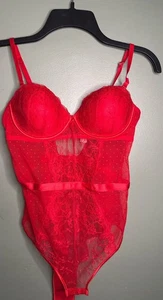 Secret Obsessions rotes Dessous Babydoll 36/4C Damen Spitze transparent Urlaub Braut - Bild 1 von 8