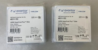 (Lot/2) Avantor 48311-703 VWR Superfrost Plus White 25 x75 x 1mm Slides