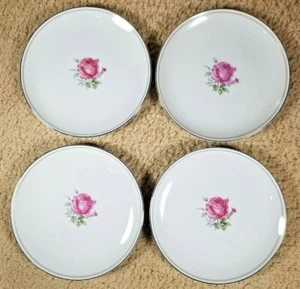 Imperial Rose Fine China Set of 4 Salad Plates 7.75" Japan 6702 Max Schonfeld - Picture 1 of 5