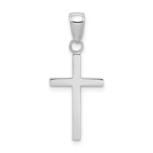 14k White Gold Polished Cross Pendant for Women 0.78gm L-0.94 in,W-0.44 in - Picture 1 of 5