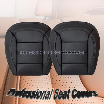Funda de asiento de cuero negra con parte inferior delantera para Mercedes Benz ML350 ML400 2012-2015 Foto 1 de 4