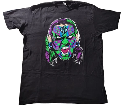 Camisa Jeff Hardy XL Cara Pintura Guerra WWE WWF WCW Auténtica Inmune al Miedo Foto 1 de 4