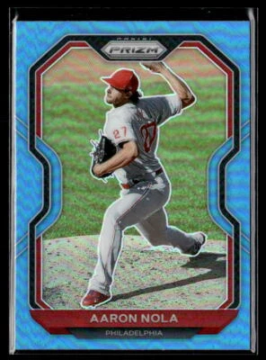 Aaron Nola - 2021 Panini Prizm Carolina Blue Prizm #147 Philadelphia Phillies - Image 1 of 2