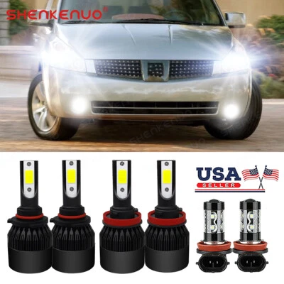 For Nissan Quest 2011-2017 6000K LED Headlight + Fog Light 6x Bulbs Combo Kit - Image 1 of 4