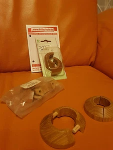 Heizungsrohrrosetten, Abdeckrosetten für 21mm / 1/2", Eiche massiv für Holzböden - Bild 1 von 6