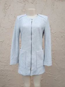 ZARA Woman Gray FROCK COAT WITH POCKETS Long Sleeves Zip Size XS  4175 - Picture 1 of 8
