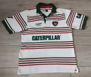 Leicester Tigers Rugby Away Shirt 2011/2012 - Cotton Traders Small Jersey White - Picture 1 of 10