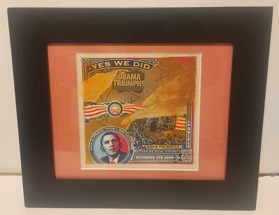 Obama Mixed Media Assemblage on Canvas After Shepard Fairey By Stephen Millner  Foto 1 de 4