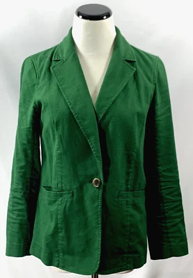 Nuevo Blazer J Crew 7762 Mujer Lino Verde Talla 2P Foto 1 de 4