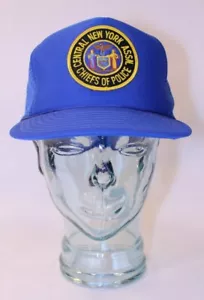 Gorra de camionero Snapback de colección malla central de Nueva York jefe de policía policía Assn rara - Imagen 1 de 12