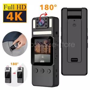 4K 1080P Audio Video DVR IR Night Cam WIFI HD Camcorder Mini Police Body Camera - Picture 1 of 24