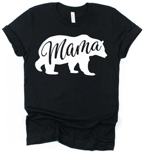 Mama Bear T-Shirt Mother's Day Present Idea New Mummy Bear Loose & Fitted - Picture 1 of 5