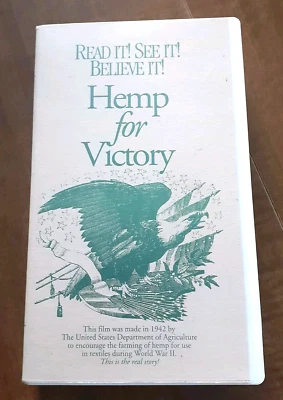 Vintage Hemp For Victory VHS  Government WW2  Marijuana Weed Propaganda Foto 1 de 4