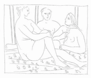 Pablo PICASSO zu OVIDs METAMORPHOSEN:Die TÖCHTER MINYAS Auf FEINEM VERGÉ BÜTTEN - Picture 1 of 1