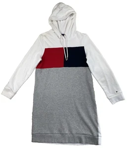 Tommy Hilfiger Dress Sweatshirt Women's M Red white Blue Hoodie Long Sleeve - Picture 1 of 15