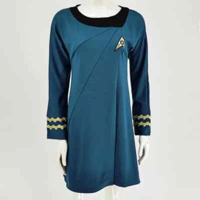 The Original Series Classic Female Blue Duty Uniform Dress TOS Starfleet Costume - Image 1 of 4