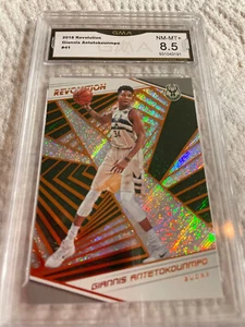 GIANNIS ANTETOKOUNMPO BUCKS 2018 REVOLUTION # 41 GRADED 8.5 L@@@K - Picture 1 of 2