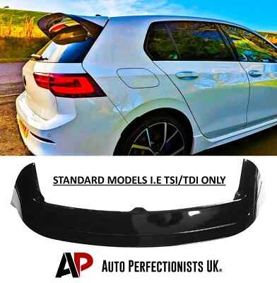 AUTO PERFECTIONISTS UK VW Golf MK8 TSI TDI CS Clubsport Style Gloss Black Rear Roof Spoiler Boot Wing