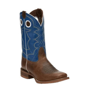 Nocona Men's Cohan Blue & Brown Square Toe Western Boots NB5547 - Picture 1 of 10