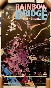 RAINBOW BRIDGE FEATURING JIMI HENDRIX RARE VINTAGE 1986 VHS RELEASE POSTER - Picture 1 of 6