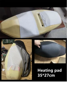 Induction switch Carbon Fiber Seat Heater heated pad Motorcycle ATV Universal - Picture 1 of 5