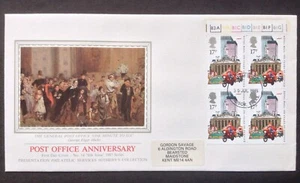 GB PPS Seda 1985 Oficina de Correos 4x17p Bloque de Cilindros en Cubierta del Primer Día FDI Windsor - Imagen 1 de 2