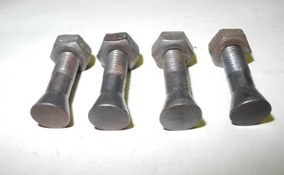 KIT DE 4 PERNOS BASE DE HIERRO FUNDIDO MÁQUINA DE COSER CANTANTE DE COLECCIÓN CABEZAS PLANAS ANTIGUAS Foto 1 de 4